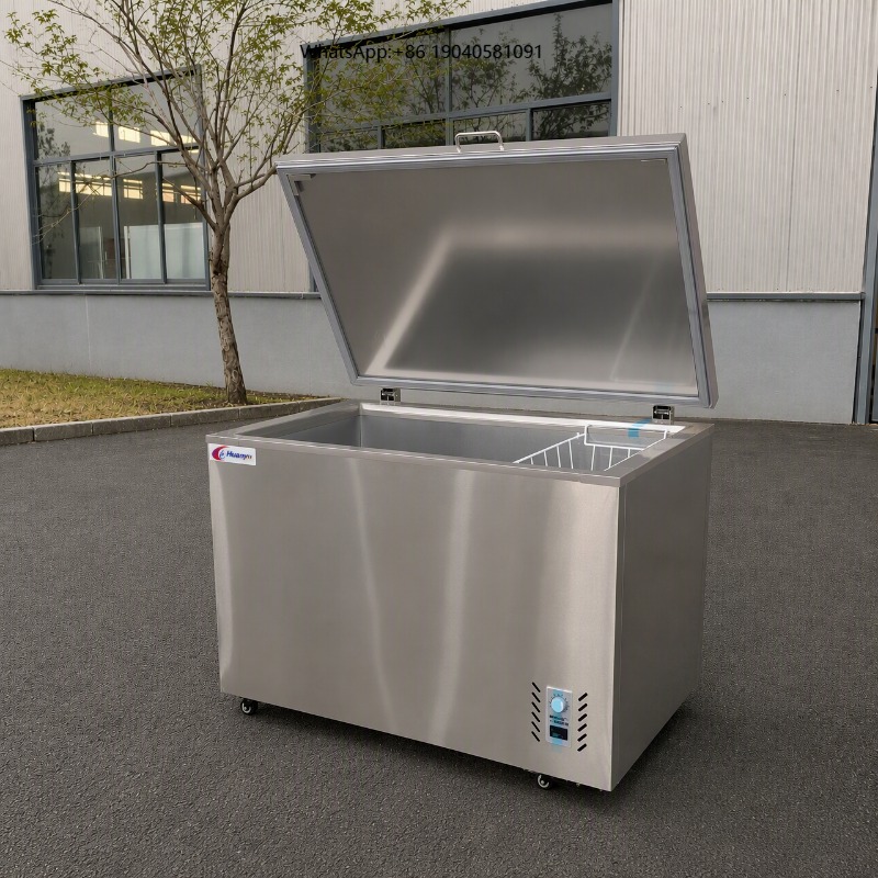 Commercial Chest Freezer - ステンレス製、スーパーマーケット用、業務用、横型、深型冷凍庫、上開きドア式、チェスト型冷凍庫、冷蔵機能付き