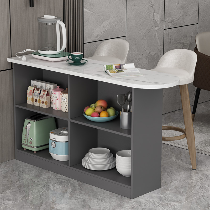 Commercial Kitchen And Bar - AOLIVIYA ブレックファストバー、ハイテーブル、リビングルーム用コーヒーテーブル、ミルクティーショップ用デスク、高級感のあるキッチン用壁面収納キャビネット
