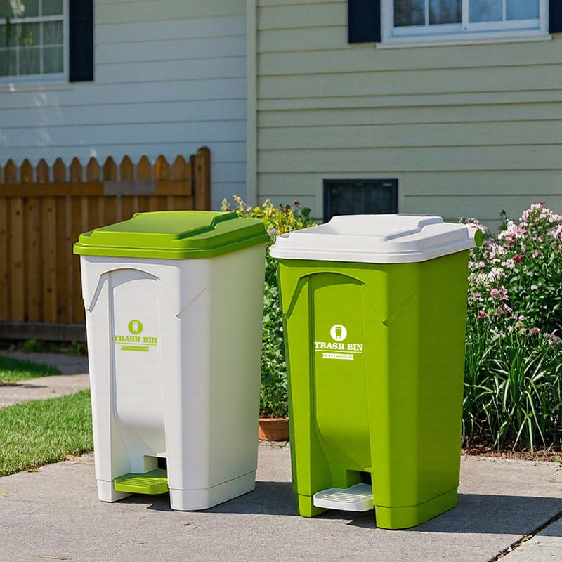 Commercial Kitchen Bin - 大型屋外ステップ式ゴミ箱、業務用頑丈ゴミ箱、2026キッチンペダル式ゴミ箱、別荘用密閉蓋付きゴミバケツ