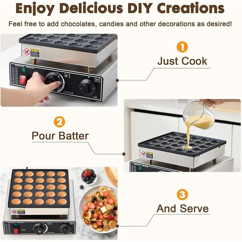 ミニパンケーキメーカー 業務用 25個 ダッチマフィンマシン - Commercial Kitchen And Bar のレビューと価格