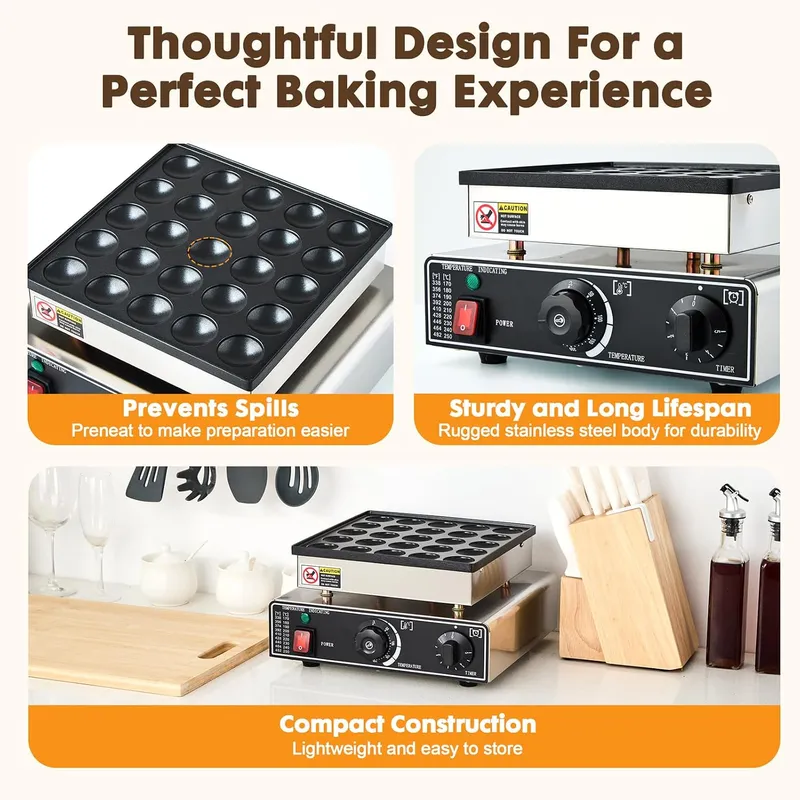 ミニパンケーキメーカー 業務用 25個 ダッチマフィンマシン - Commercial Kitchen And Bar のレビューと価格