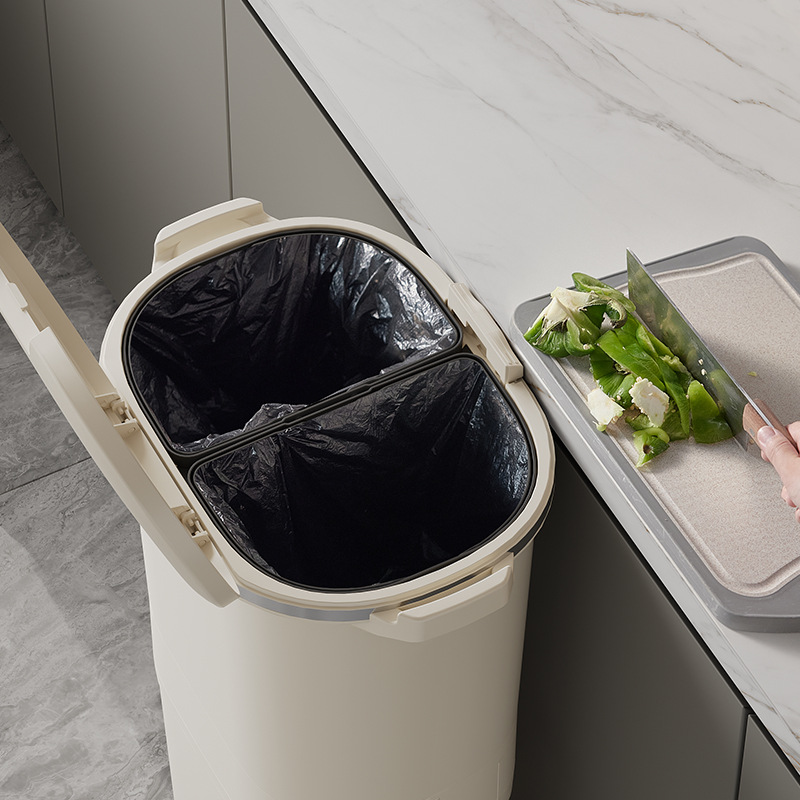‌ ステップペダル式キッチンゴミ箱 - 防臭二層式ゴミ分別、 - Commercial Kitchen Bin のレビューと価格