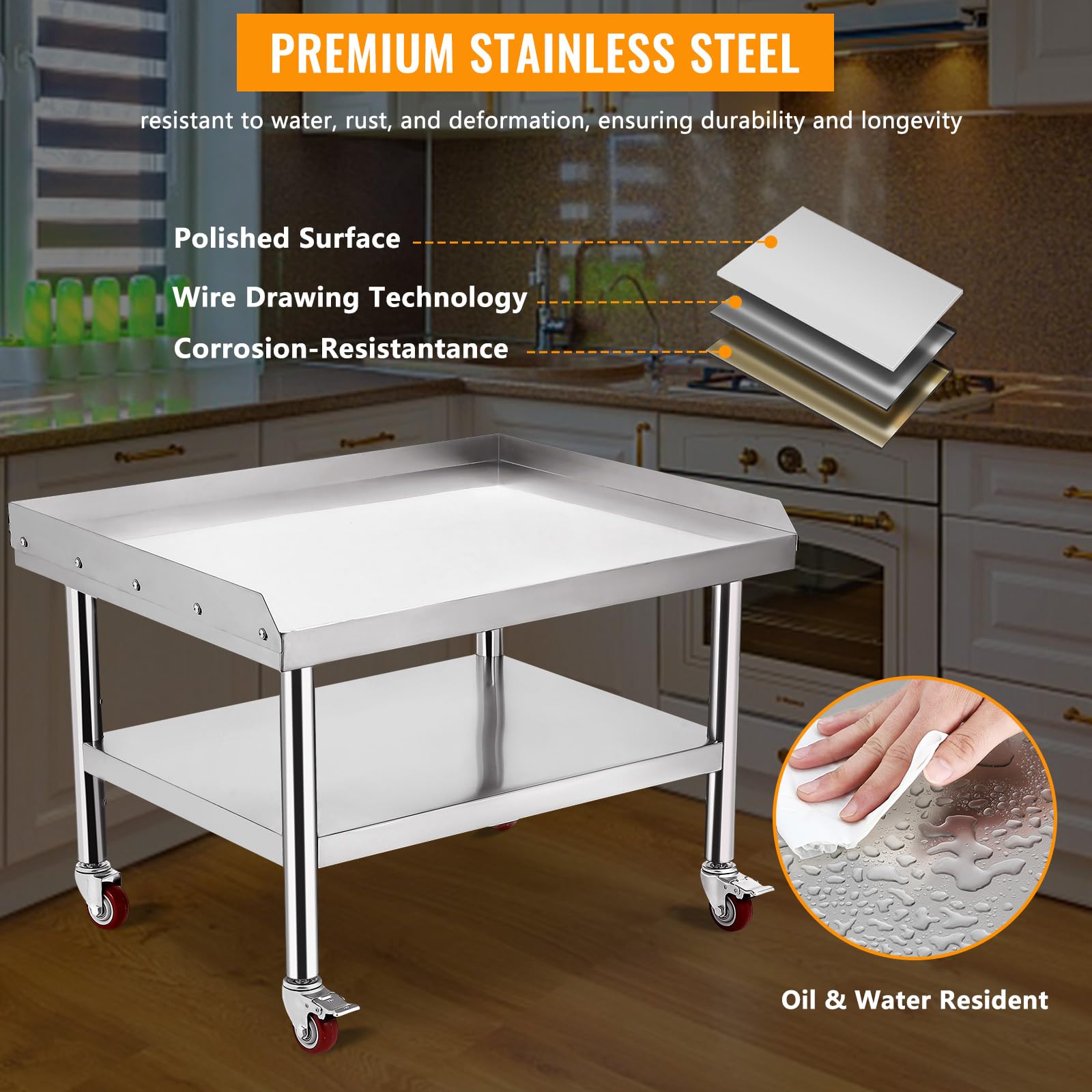 ステンレス製グリルスタンドテーブル（24インチ x 28イン - Commercial Kitchen Worktops のレビューと価格